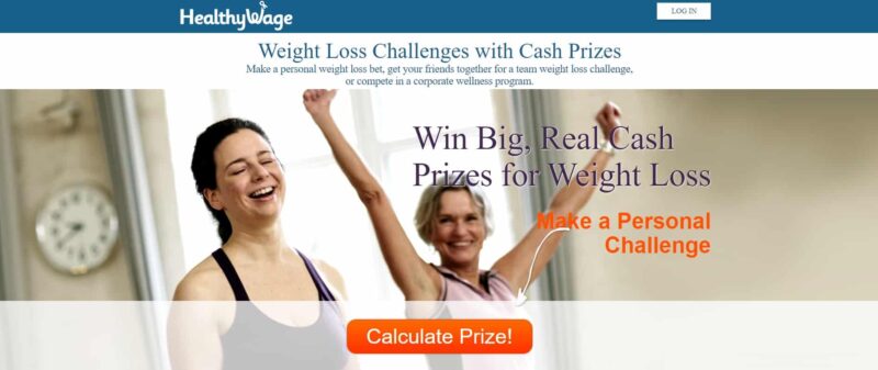 HealthyWage website where you can get paid to lose weight